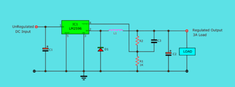 LM2596 Adjustable Output Voltage Regulator.png